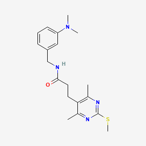 3-[4,6-dimethyl-2-(methylsulfanyl)pyrimidin-5-yl]-N-{[3-(dimethylamino)phenyl]methyl}propanamide