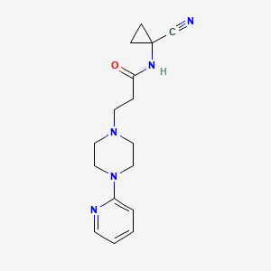 molecular formula C16H21N5O B2816690 N-(1-Cyanocyclopropyl)-3-(4-pyridin-2-ylpiperazin-1-yl)propanamide CAS No. 2418674-47-0