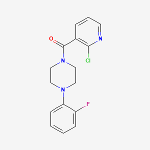 molecular formula C16H15ClFN3O B2816693 2-Chloro(3-pyridyl) 4-(2-fluorophenyl)piperazinyl ketone CAS No. 325764-05-4