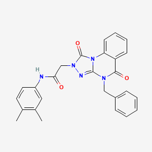 2-(4-benzyl-1,5-dioxo-4,5-dihydro-[1,2,4]triazolo[4,3-a]quinazolin-2(1H)-yl)-N-(3,4-dimethylphenyl)acetamide