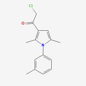 molecular formula C15H16ClNO B2816699 2-氯-1-[2,5-二甲基-1-(3-甲基苯基)-1H-吡咯-3-基]乙酮 CAS No. 610274-30-1