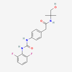 2-(4-(3-(2,6-difluorophenyl)ureido)phenyl)-N-(1-hydroxy-2-methylpropan-2-yl)acetamide