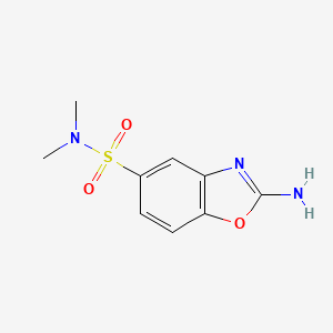 molecular formula C9H11N3O3S B2816701 2-Amino-N,N-dimethyl-1,3-benzoxazole-5-sulfonamide CAS No. 1820704-26-4