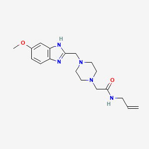 molecular formula C18H25N5O2 B2816703 N-allyl-2-(4-((5-methoxy-1H-benzo[d]imidazol-2-yl)methyl)piperazin-1-yl)acetamide CAS No. 1171370-43-6