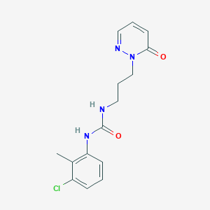 molecular formula C15H17ClN4O2 B2816709 1-(3-氯-2-甲基苯基)-3-(3-(6-氧代吡啶并[1,6H]-咪唑-1-基)丙基)脲 CAS No. 1203197-70-9