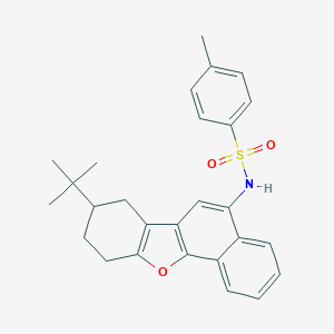 molecular formula C27H29NO3S B281671 N-(8-tert-butyl-7,8,9,10-tetrahydronaphtho[1,2-b][1]benzofuran-5-yl)-4-methylbenzenesulfonamide 