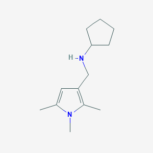 molecular formula C13H22N2 B2816720 N-[(1,2,5-trimethyl-1H-pyrrol-3-yl)methyl]cyclopentanamine CAS No. 1243492-33-2
