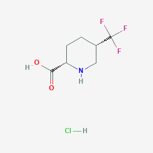 molecular formula C7H11ClF3NO2 B2816736 (2S,5S)-5-(Trifluoromethyl)piperidine-2-carboxylic acid;hydrochloride CAS No. 2307733-87-3