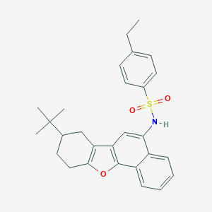molecular formula C28H31NO3S B281674 N-(8-tert-butyl-7,8,9,10-tetrahydronaphtho[1,2-b][1]benzofuran-5-yl)-4-ethylbenzenesulfonamide 