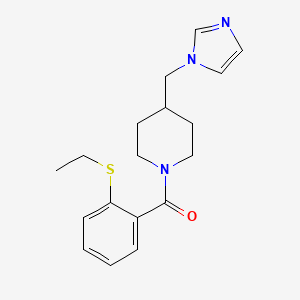(4-((1H-imidazol-1-yl)methyl)piperidin-1-yl)(2-(ethylthio)phenyl)methanone