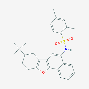 molecular formula C28H31NO3S B281675 N-(8-tert-butyl-7,8,9,10-tetrahydronaphtho[1,2-b][1]benzofuran-5-yl)-2,4-dimethylbenzenesulfonamide 