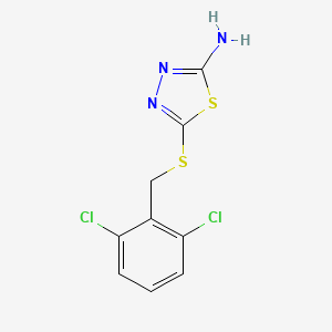 5-{[(2,6-Dichlorophenyl)methyl]sulfanyl}-1,3,4-thiadiazol-2-amine