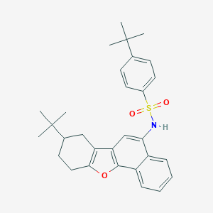 4-tert-butyl-N-(8-tert-butyl-7,8,9,10-tetrahydronaphtho[1,2-b][1]benzofuran-5-yl)benzenesulfonamide