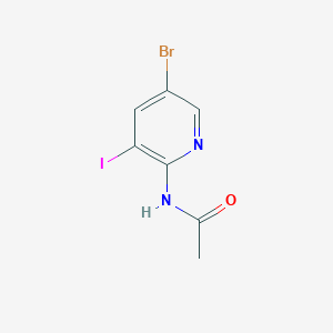 molecular formula C7H6BrIN2O B2816760 Acetamide,n-(5-bromo-3-iodo-2-pyridinyl)- CAS No. 875639-45-5