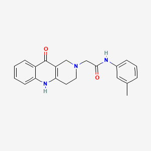 molecular formula C21H21N3O2 B2816769 2-(10-oxo-3,4-dihydrobenzo[b][1,6]naphthyridin-2(1H,5H,10H)-yl)-N-(m-tolyl)acetamide CAS No. 1251600-40-4