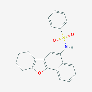 molecular formula C22H19NO3S B281678 N-(7,8,9,10-tetrahydronaphtho[1,2-b][1]benzofuran-5-yl)benzenesulfonamide 