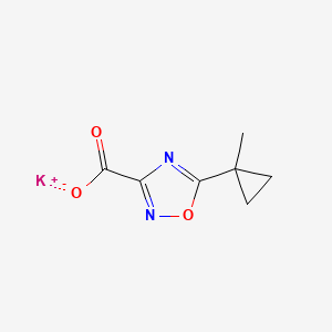 molecular formula C7H7KN2O3 B2816789 Potassium;5-(1-methylcyclopropyl)-1,2,4-oxadiazole-3-carboxylate CAS No. 2138187-43-4