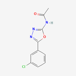 N-(5-(3-chlorophenyl)-1,3,4-oxadiazol-2-yl)acetamide