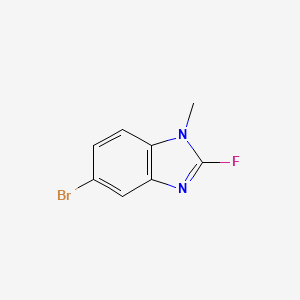 molecular formula C8H6BrFN2 B2816796 5-Bromo-2-fluoro-1-methylbenzimidazole CAS No. 2296362-19-9