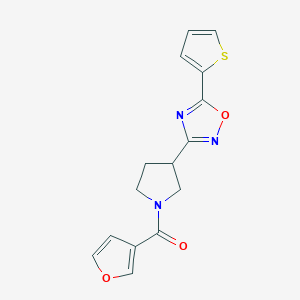 Furan-3-yl(3-(5-(thiophen-2-yl)-1,2,4-oxadiazol-3-yl)pyrrolidin-1-yl)methanone