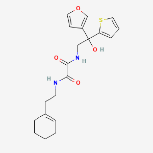 molecular formula C20H24N2O4S B2816799 N1-(2-(cyclohex-1-en-1-yl)ethyl)-N2-(2-(furan-3-yl)-2-hydroxy-2-(thiophen-2-yl)ethyl)oxalamide CAS No. 2034634-72-3