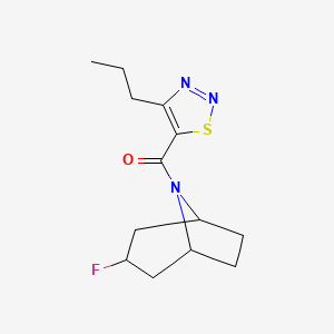 molecular formula C13H18FN3OS B2816801 (3-Fluoro-8-azabicyclo[3.2.1]octan-8-yl)-(4-propylthiadiazol-5-yl)methanone CAS No. 2320209-32-1