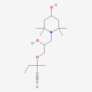 1-(2-Hydroxy-3-((3-methylpent-1-yn-3-yl)oxy)propyl)-2,2,6,6-tetramethylpiperidin-4-ol