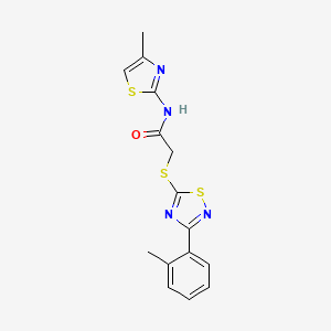 N-(4-methylthiazol-2-yl)-2-((3-(o-tolyl)-1,2,4-thiadiazol-5-yl)thio)acetamide