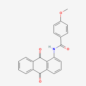 molecular formula C22H15NO4 B2816804 N-(9,10-dioxo-9,10-dihydro-1-anthracenyl)-4-methoxybenzamide CAS No. 75507-53-8
