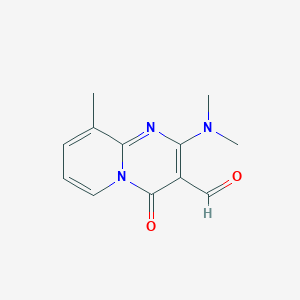molecular formula C12H13N3O2 B2816808 2-(dimethylamino)-9-methyl-4-oxo-4H-pyrido[1,2-a]pyrimidine-3-carbaldehyde CAS No. 617697-69-5
