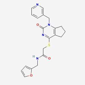 N-(2-furylmethyl)-2-{[2-oxo-1-(pyridin-3-ylmethyl)-2,5,6,7-tetrahydro-1H-cyclopenta[d]pyrimidin-4-yl]thio}acetamide