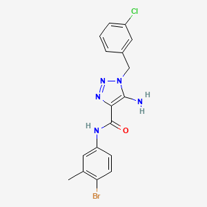 molecular formula C17H15BrClN5O B2816815 5-氨基-N-(4-溴-3-甲基苯基)-1-(3-氯苯甲基)-1H-1,2,3-三嗪-4-甲酰胺 CAS No. 899981-34-1