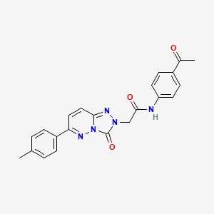molecular formula C22H19N5O3 B2816816 N-(4-乙酰苯基)-2-(3-氧代-6-(对甲苯基)-[1,2,4]三嗪并[4,3-b]吡啶-2(3H)-基)乙酰胺 CAS No. 1251630-38-2
