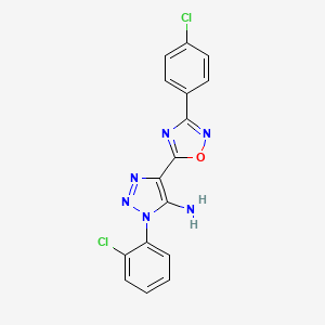 1-(2-chlorophenyl)-4-[3-(4-chlorophenyl)-1,2,4-oxadiazol-5-yl]-1H-1,2,3-triazol-5-amine
