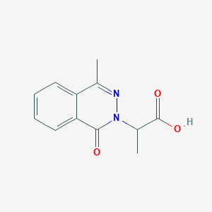 molecular formula C12H12N2O3 B2816819 2-(4-Methyl-1-oxo-1H-phthalazin-2-yl)-propionic acid CAS No. 332886-32-5