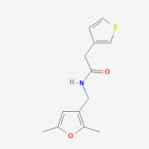 molecular formula C13H15NO2S B2816832 N-((2,5-二甲基呋喃-3-基)甲基)-2-(噻吩-3-基)乙酰胺 CAS No. 1797076-83-5