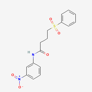N-(3-nitrophenyl)-4-(phenylsulfonyl)butanamide