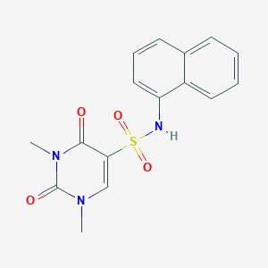 molecular formula C16H15N3O4S B2816844 1,3-dimethyl-N-naphthalen-1-yl-2,4-dioxopyrimidine-5-sulfonamide CAS No. 874806-75-4