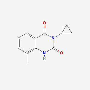 molecular formula C12H12N2O2 B2816847 3-Cyclopropyl-8-methyl-1H-quinazoline-2,4-dione CAS No. 1895046-38-4