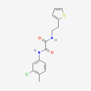 molecular formula C15H15ClN2O2S B2816854 N1-(3-chloro-4-methylphenyl)-N2-(2-(thiophen-2-yl)ethyl)oxalamide CAS No. 1207018-17-4