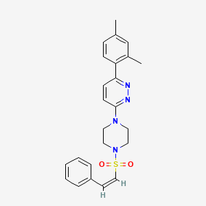 (Z)-3-(2,4-dimethylphenyl)-6-(4-(styrylsulfonyl)piperazin-1-yl)pyridazine