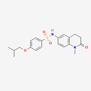 molecular formula C20H24N2O4S B2816879 4-isobutoxy-N-(1-methyl-2-oxo-1,2,3,4-tetrahydroquinolin-6-yl)benzenesulfonamide CAS No. 922005-42-3