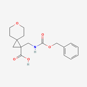 molecular formula C17H21NO5 B2816883 2-(Phenylmethoxycarbonylaminomethyl)-6-oxaspiro[2.5]octane-2-carboxylic acid CAS No. 2287339-86-8
