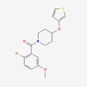 (2-Bromo-5-methoxyphenyl)(4-(thiophen-3-yloxy)piperidin-1-yl)methanone