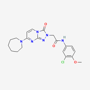 2-[7-(1-azepanyl)-3-oxo[1,2,4]triazolo[4,3-a]pyrimidin-2(3H)-yl]-N~1~-(3-chloro-4-methoxyphenyl)acetamide