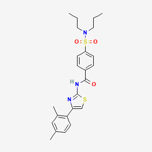 N-[4-(2,4-dimethylphenyl)-1,3-thiazol-2-yl]-4-(dipropylsulfamoyl)benzamide