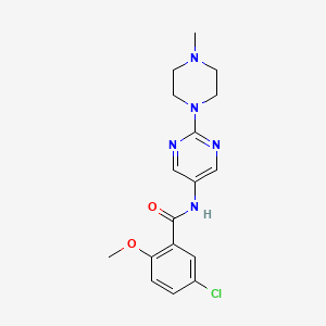 5-chloro-2-methoxy-N-(2-(4-methylpiperazin-1-yl)pyrimidin-5-yl)benzamide