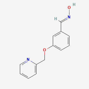molecular formula C13H12N2O2 B2816906 N-{[3-(pyridin-2-ylmethoxy)phenyl]methylidene}hydroxylamine CAS No. 1030421-68-1