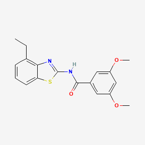 molecular formula C18H18N2O3S B2816911 N-(4-乙基-1,3-苯并噻唑-2-基)-3,5-二甲氧基苯甲酰胺 CAS No. 892854-85-2