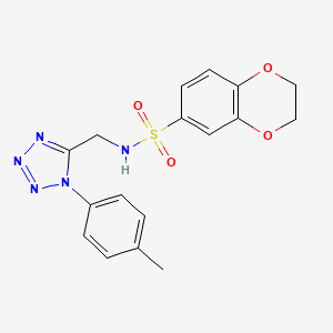 N-((1-(p-tolyl)-1H-tetrazol-5-yl)methyl)-2,3-dihydrobenzo[b][1,4]dioxine-6-sulfonamide